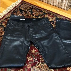 AG Black Coated Pants